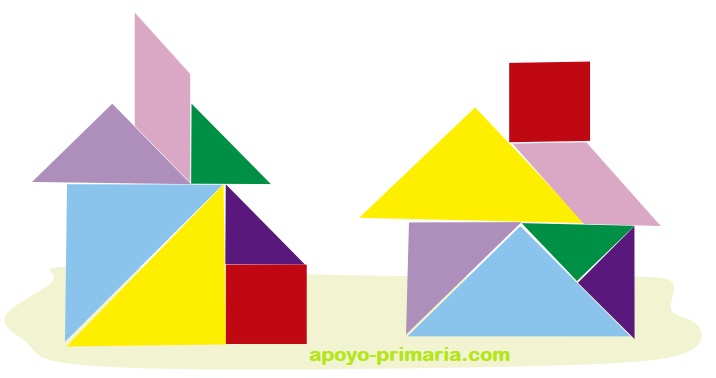 Casas para armar con tangram apoyo-primaria.com