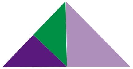 Un triángulo con tres tríangulos Pagína 54 Matemáticas primer grado